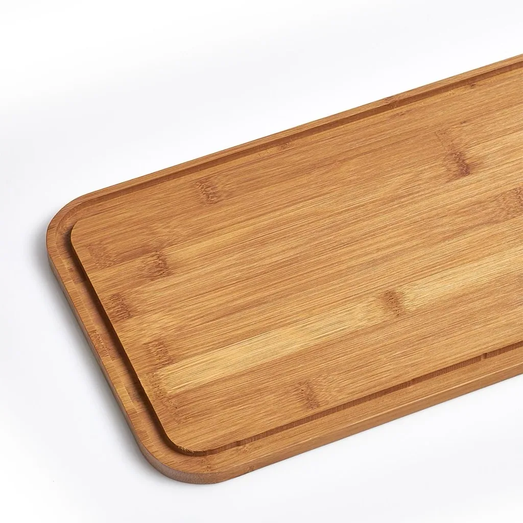 Bread bin with bamboo lid, metal, matt white