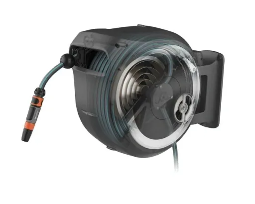 Wall-mounted hose box RollUp M/L (white) 25 m