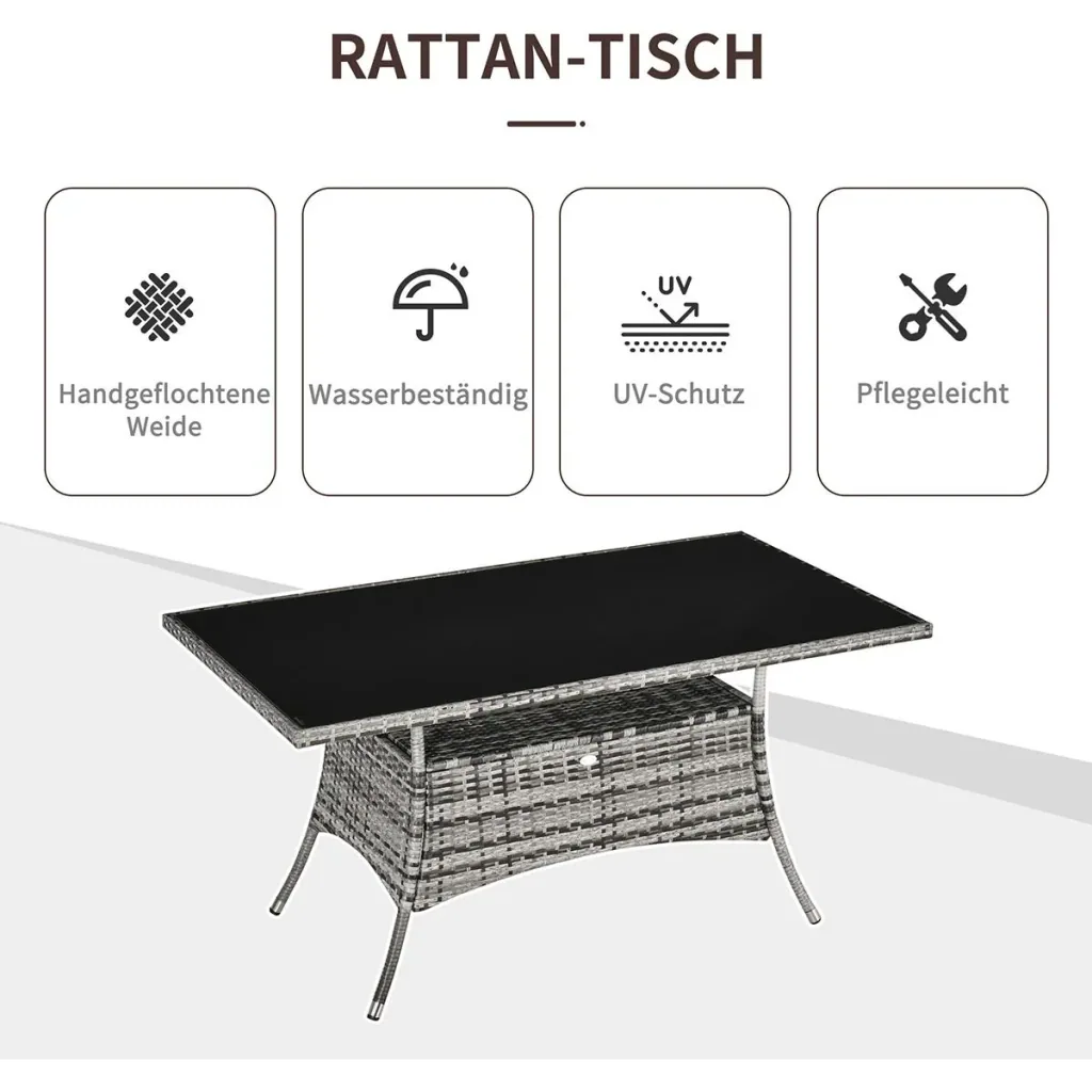Garden table Glass table Dining table Gar