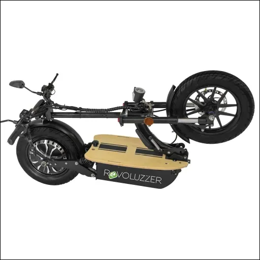 E-scooter "Revoluzzer" Safety 45 km/h including indicators and luggage case, black