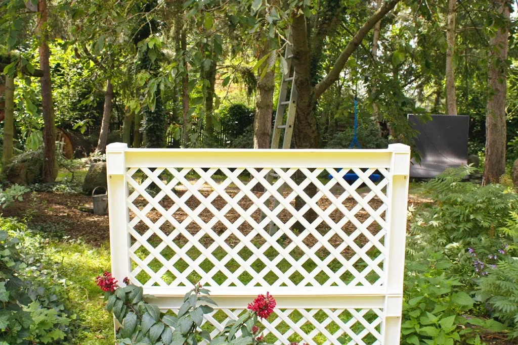 Planter 100 cm + trellis, white