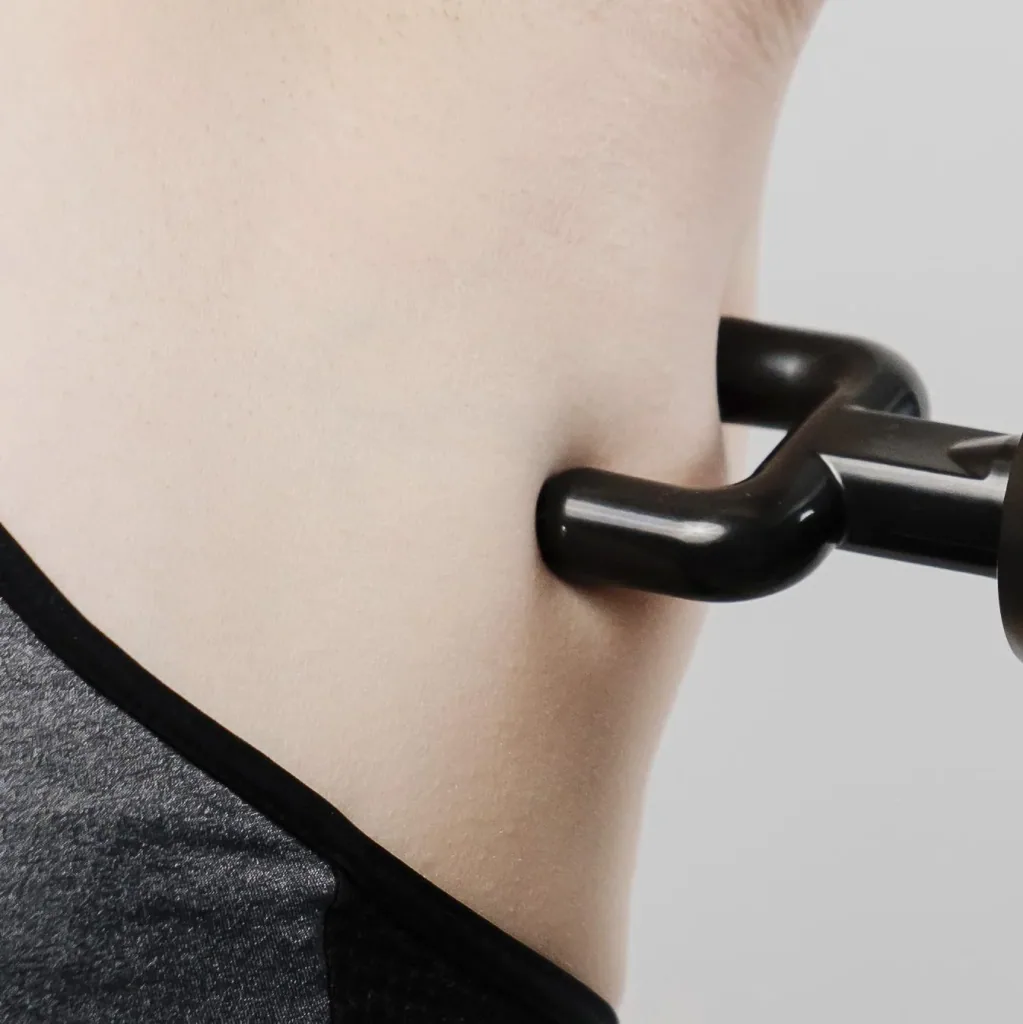 Mini massage gun, 6 speed levels, 4 massage heads