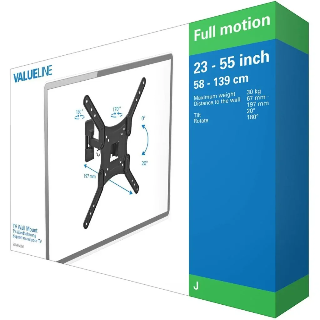 TV wall mount fully movable 23 - 55 " 30 kg