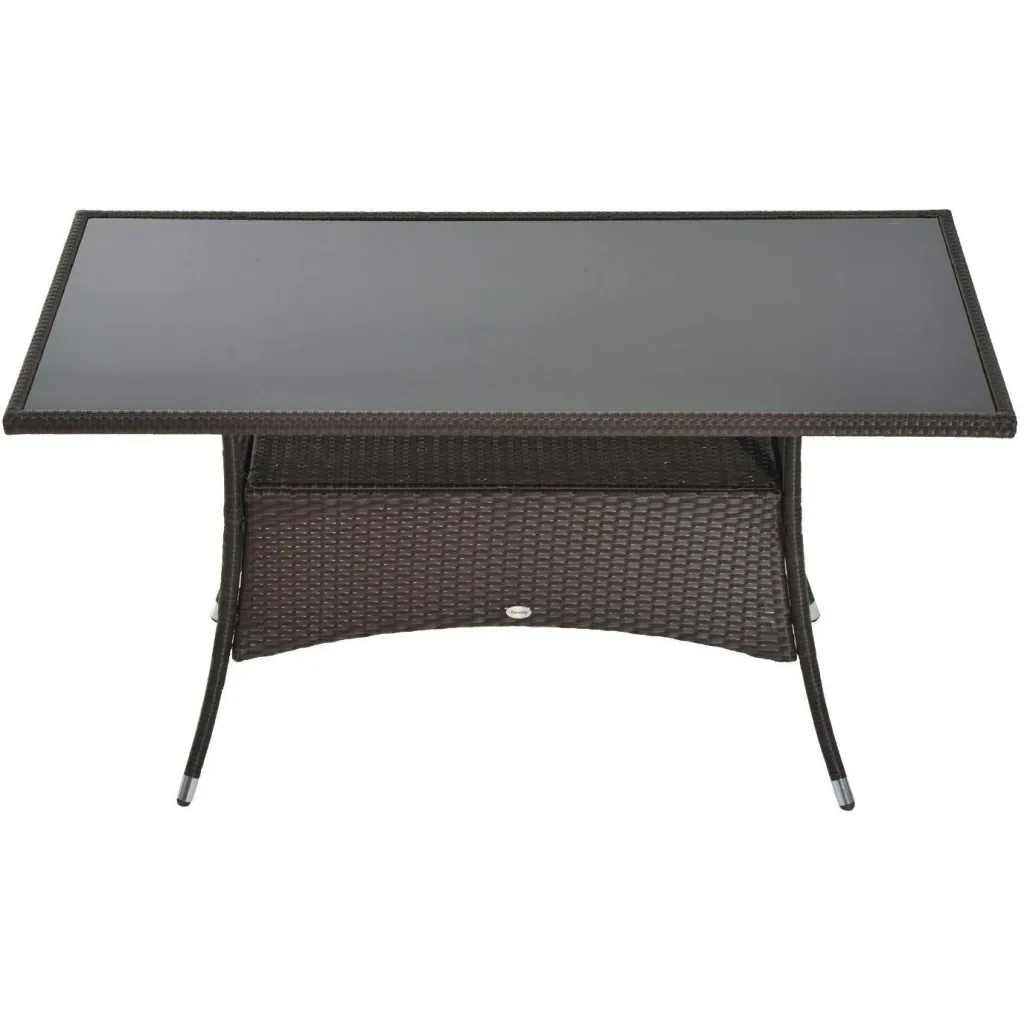 Garden table with additional storage space