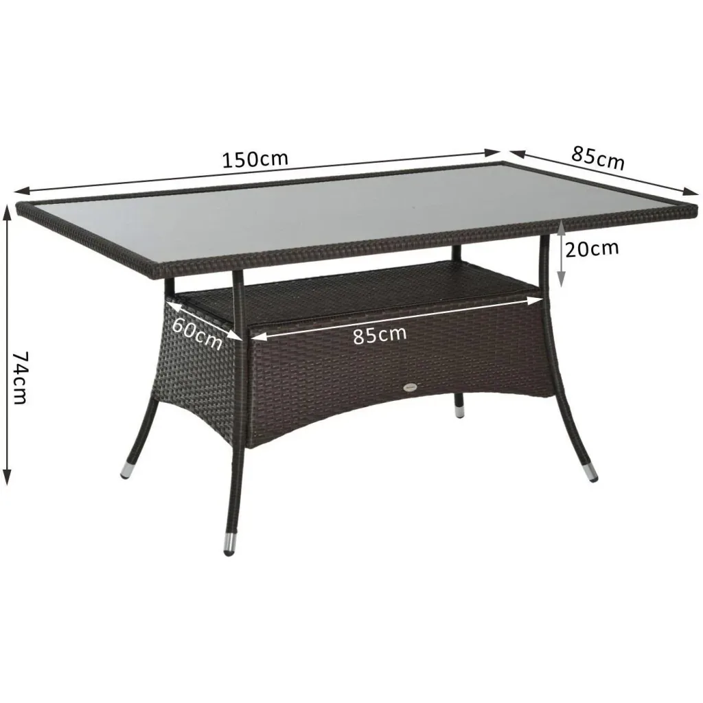 Garden table with additional storage space