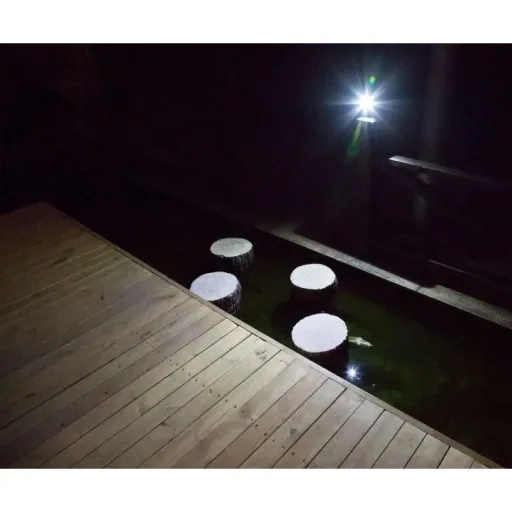 HD outdoor camera with LED light and motion detection white