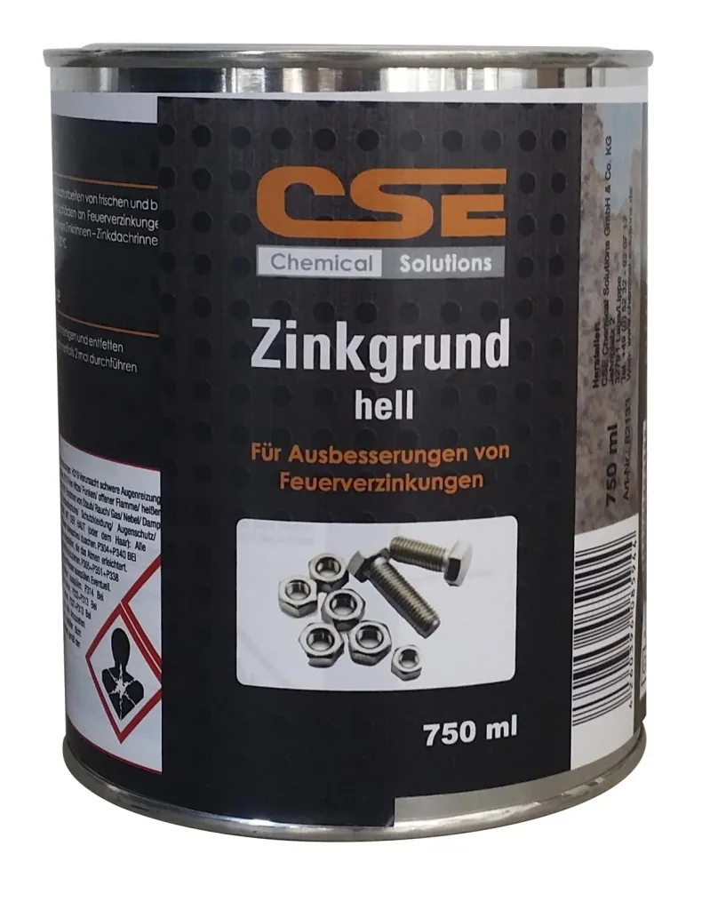 Zinc paint, light silver, brushable special paint, 750 ml