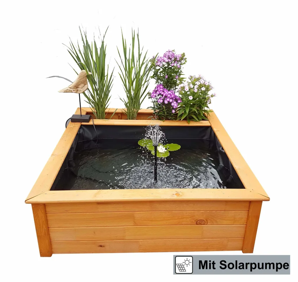 Raised pond with side planting zone Solar