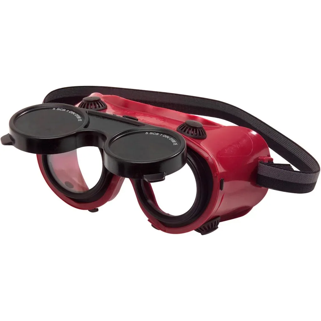 Foldable welding goggles with elastic strap