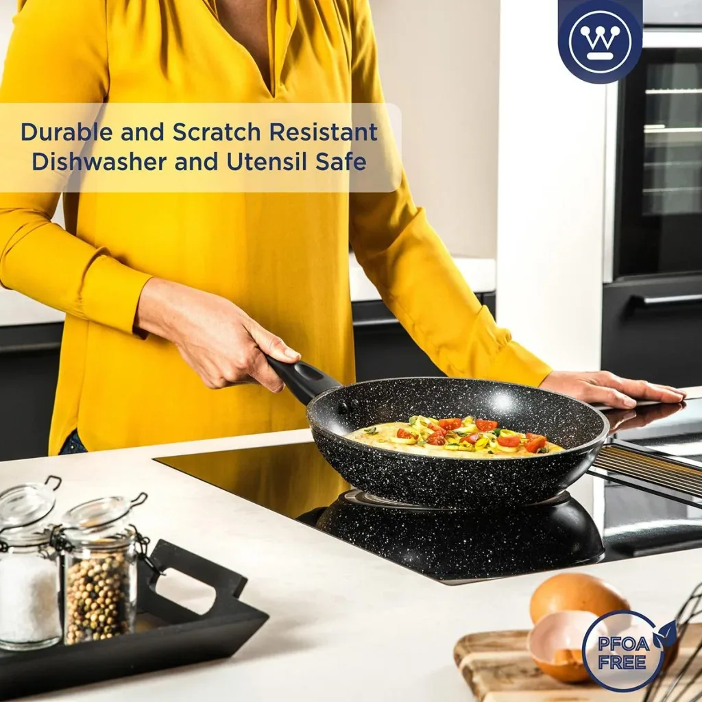 Black marble frying pan (24 cm)