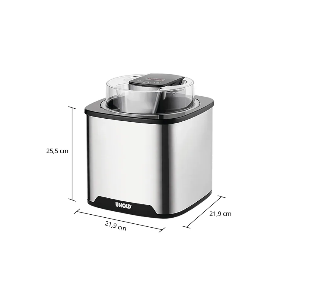 Gelato ice cream maker 1.5 liter capacity, stainless steel