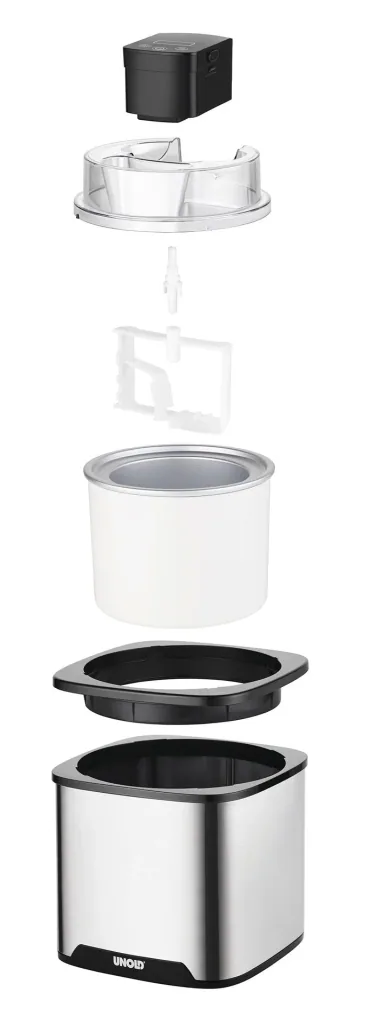 Gelato ice cream maker 1.5 liter capacity, stainless steel