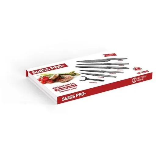 Kitchen knife set - 6-piece - Carbon - Black