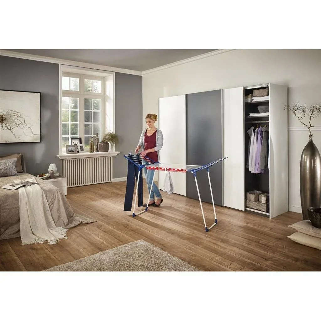 Foldable clothes airer - 55x157x87cm - 15 meters drying length - Pegasus 150 Solid Slim