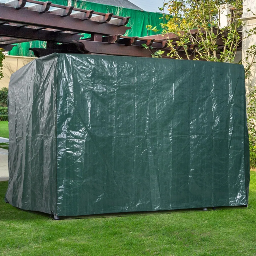 Tarpaulin protective cover garden furniture cover waterproof UV protection PE green 215 x 155 x 150 cm