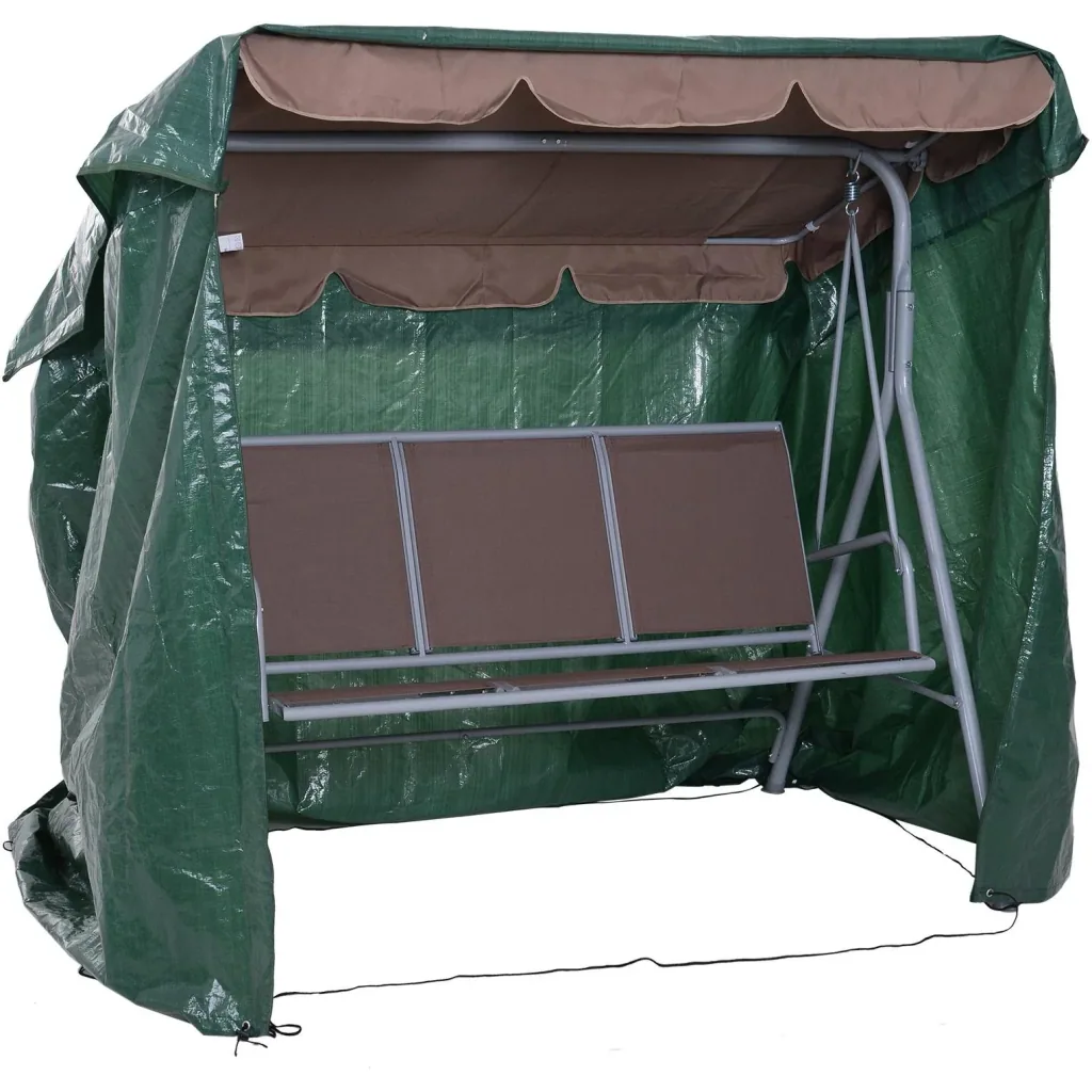 Tarpaulin protective cover garden furniture cover waterproof UV protection PE green 215 x 155 x 150 cm
