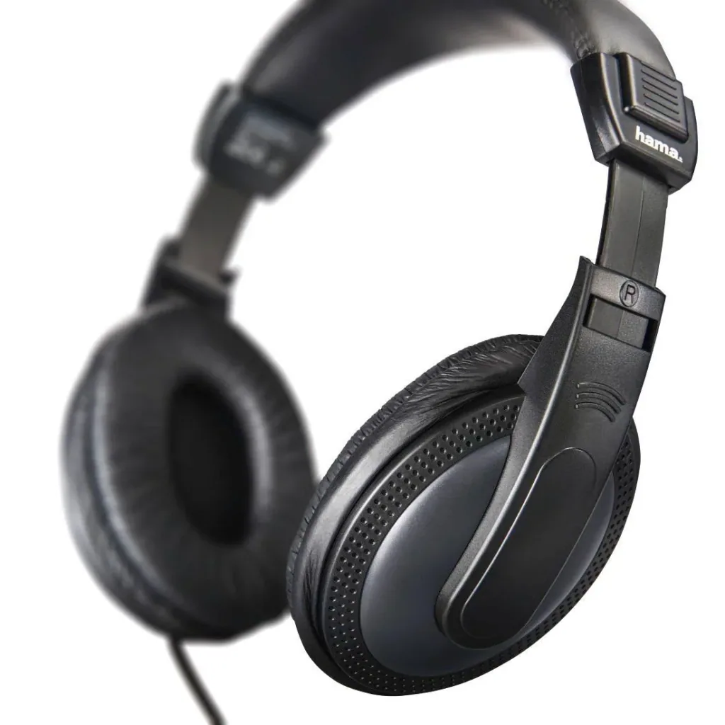 Over-ear stereo headphones Basic4TV with volume control on the cable