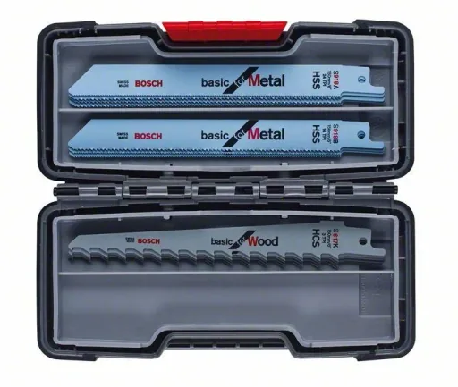 Reciprocating saw blade set "Wood and Metal Basic", 15 pieces