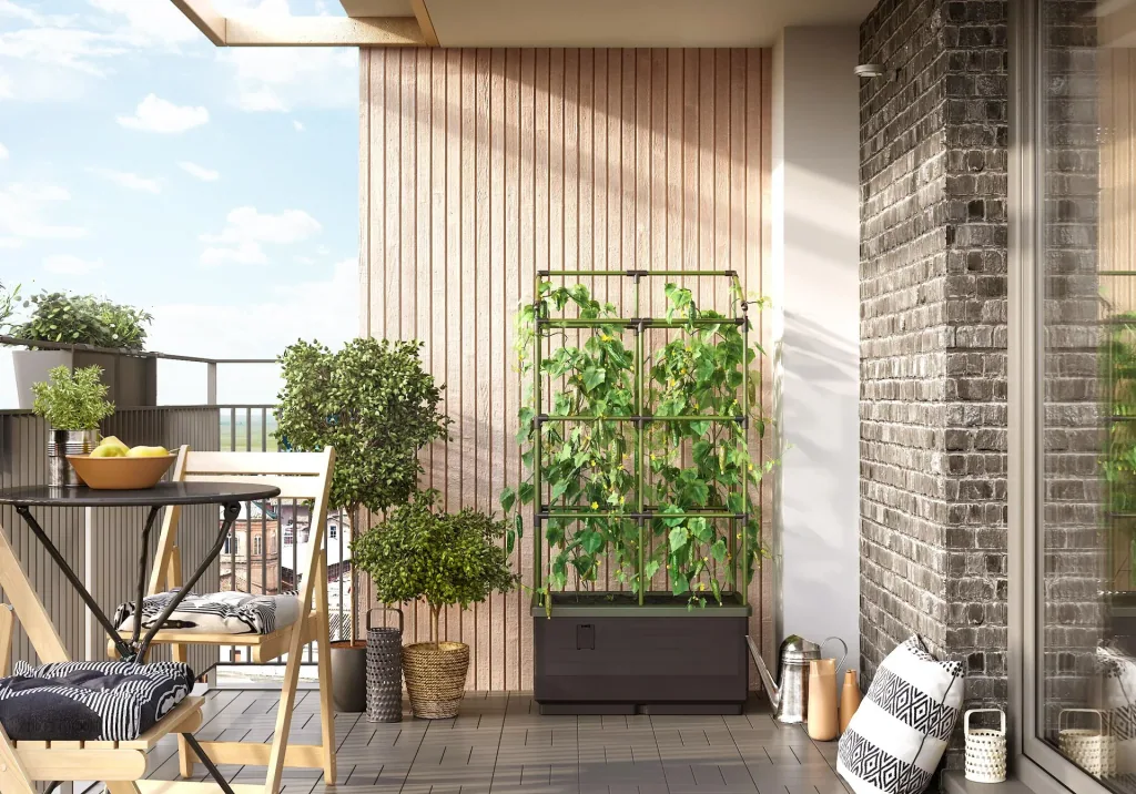 Plant box "City Jungle" with trellis