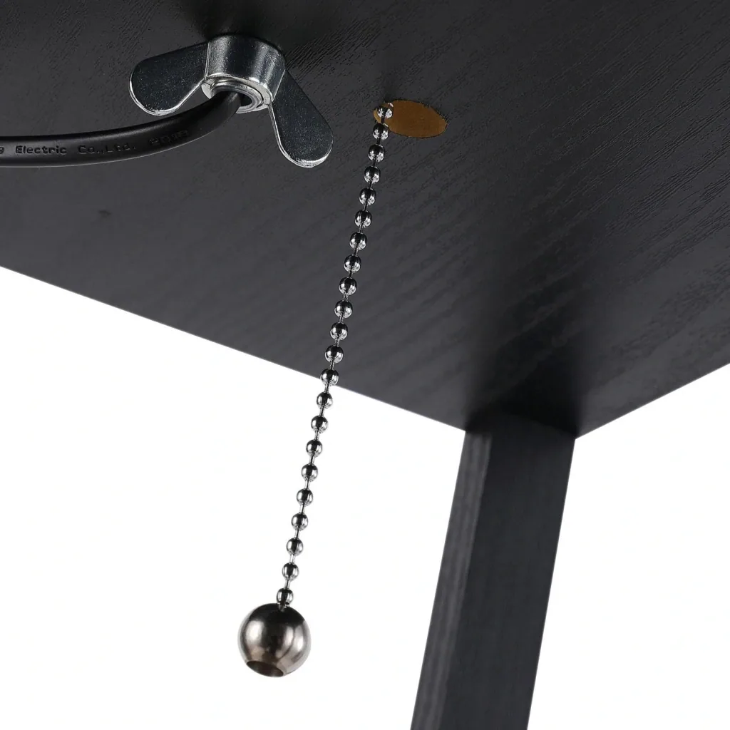 Floor lamp with shelves, interior lighting, E27 up to 40W, wood, black, 26 x 26 x 160 cm