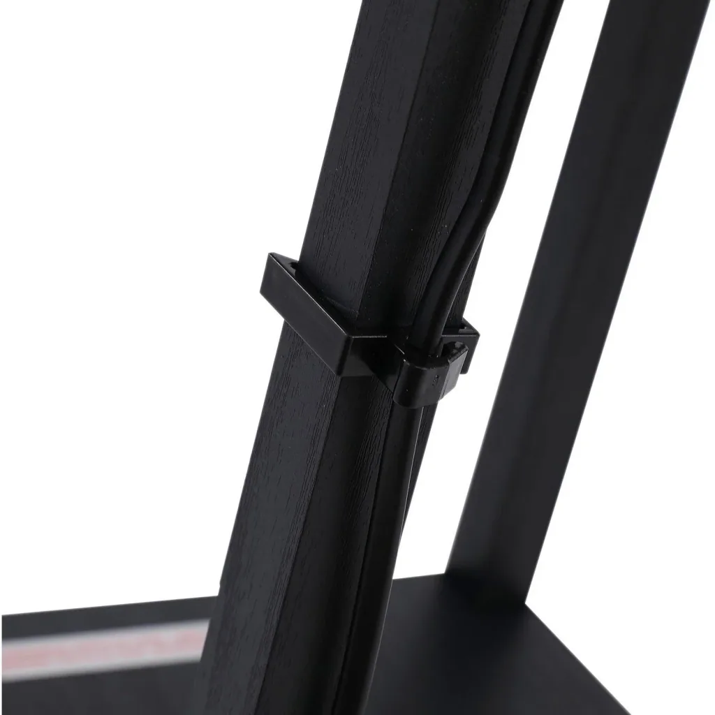 Floor lamp with shelves, interior lighting, E27 up to 40W, wood, black, 26 x 26 x 160 cm