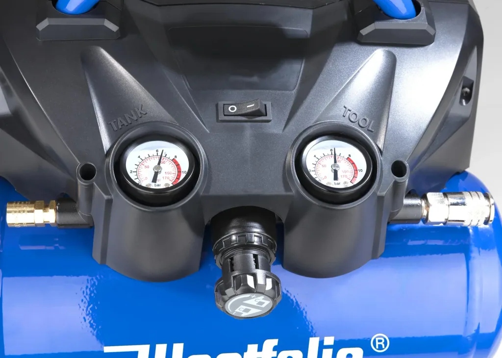 Cordless air compressor set, 2x18 Volt-4 Ah, 1x Dippel quick charger