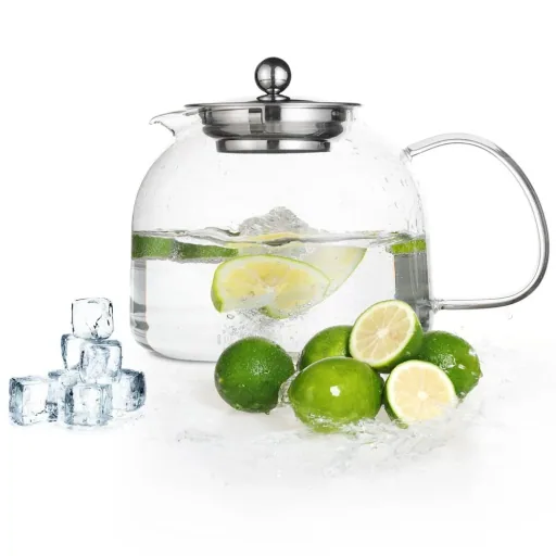 Glass teapot with strainer 1.5L