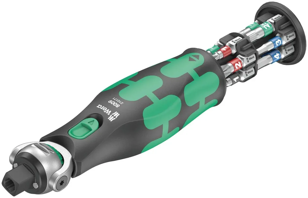 Zyklop Kompakt ratchet with integrated bit magazine, 13 pieces