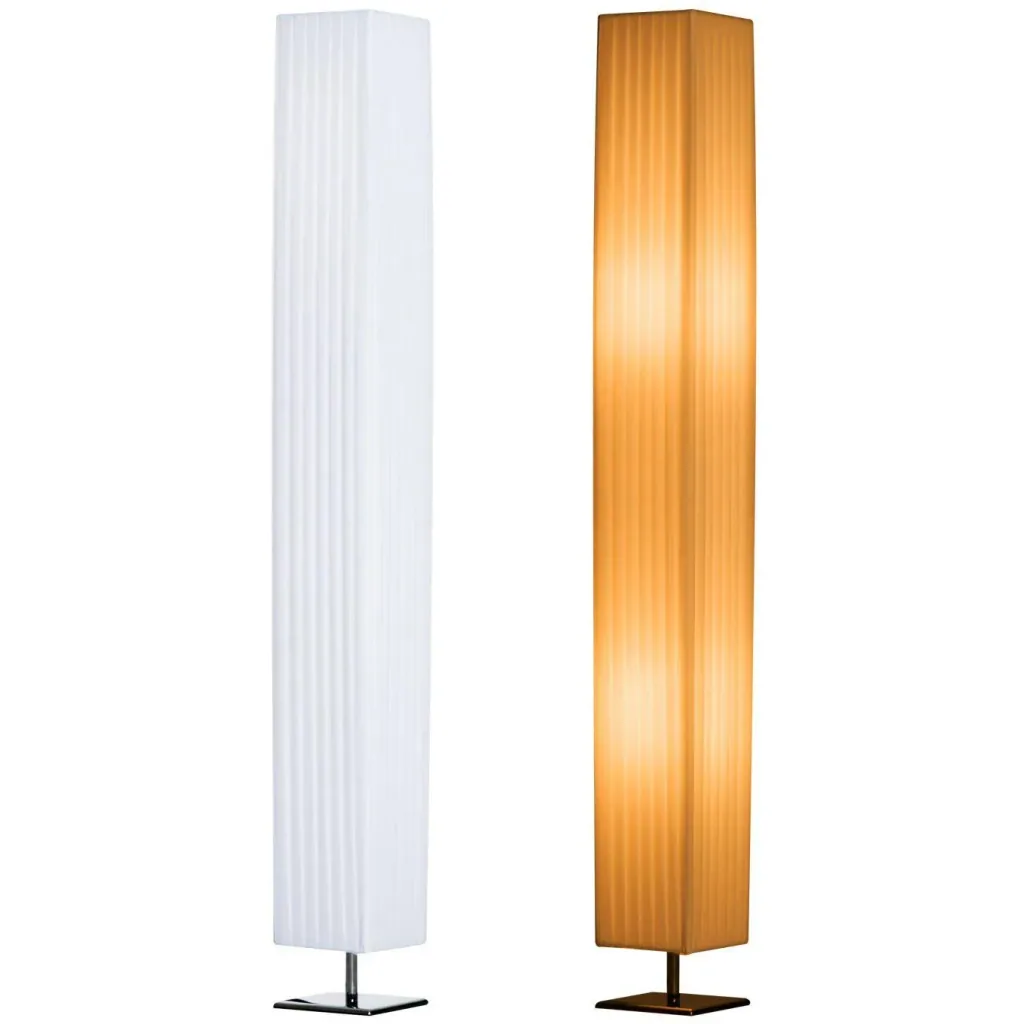 Floor lamp living room E27 stainless steel 120cm white
