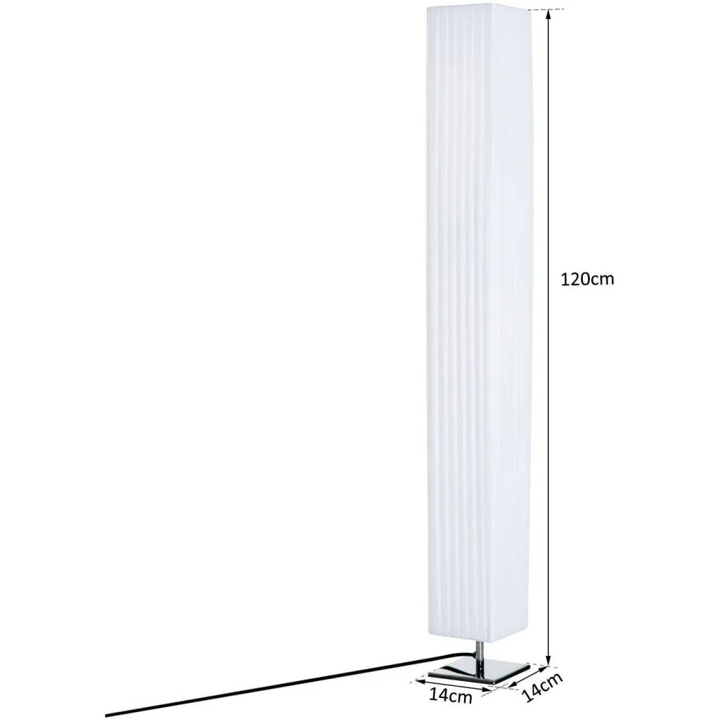 Floor lamp living room E27 stainless steel 120cm white