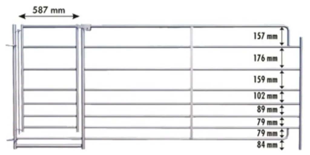 Steckfix-Horde XL with gate, 1.83 x 1.10 m