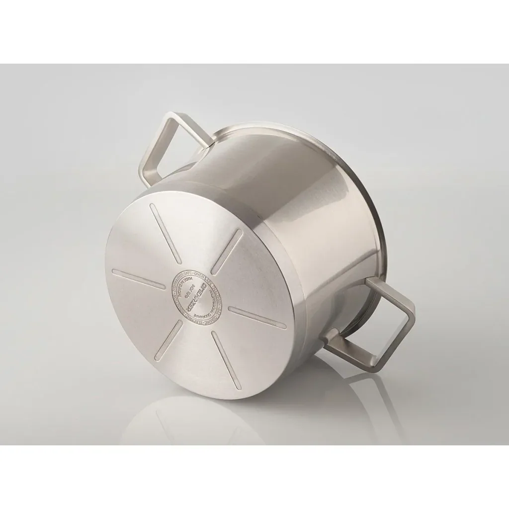 Mehrzer Premium - Tall cooking pot with lid - 20 cm - stainless steel