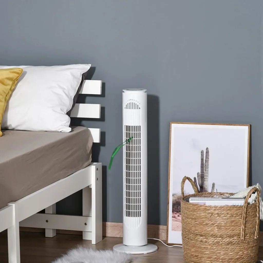 Tower fan with 3 ventilation levels white