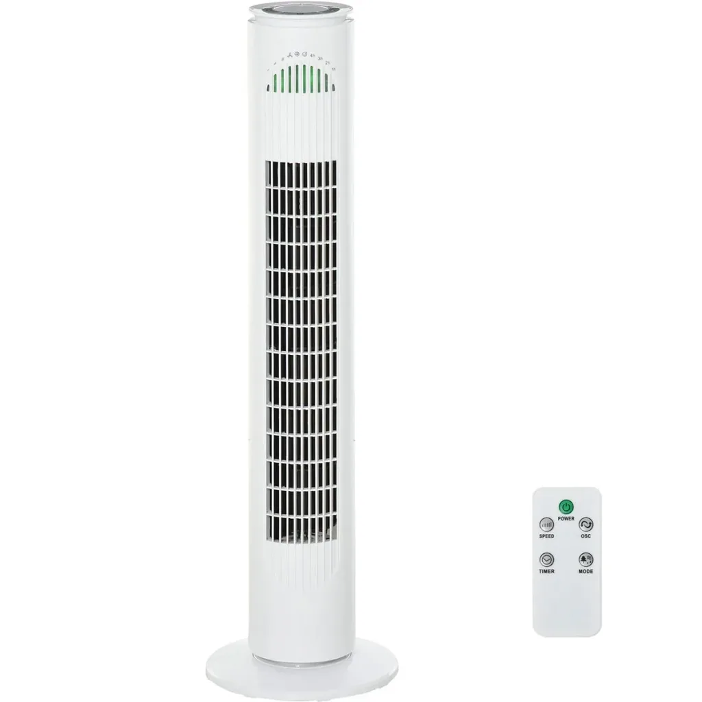 Tower fan with 3 ventilation levels white
