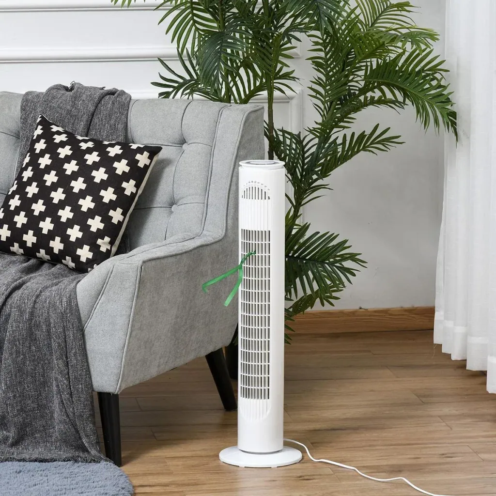 Tower fan with 3 ventilation levels white