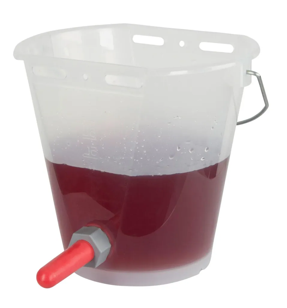 Transparent drinking bucket with scale + accessories