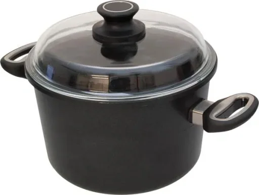 Cooking pot with glass lid, 24 cm, 13 cm high, 5 liters