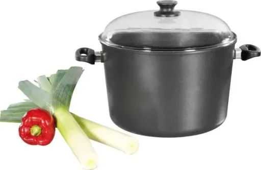 Cooking pot with glass lid, 24 cm, 13 cm high, 5 liters