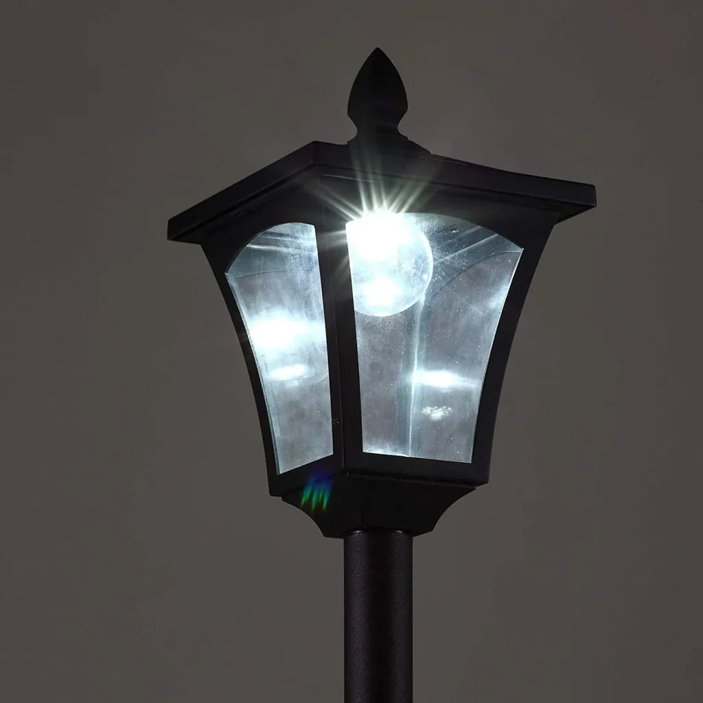 Garden Lantern Solar Lantern 40 Lumen Black H160cm