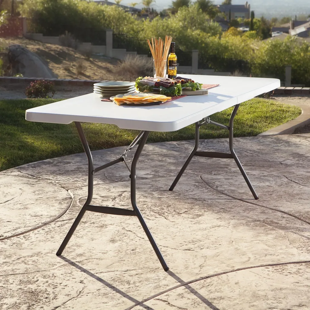 Lifetime Folding Table 183.8×76.2×73.7 cm White – Foldable with Carry Handle