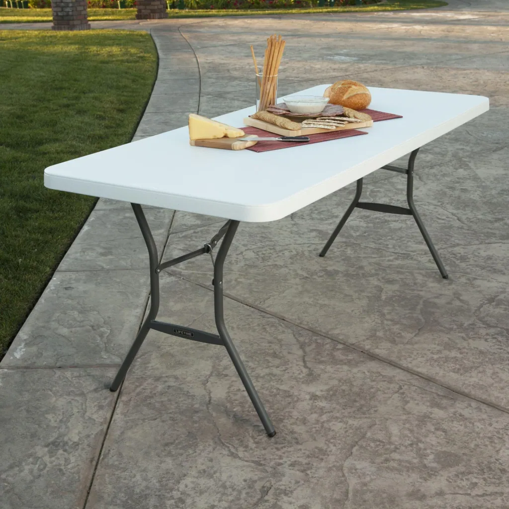 Lifetime Folding Table 183.8×76.2×73.7 cm White – Foldable with Carry Handle