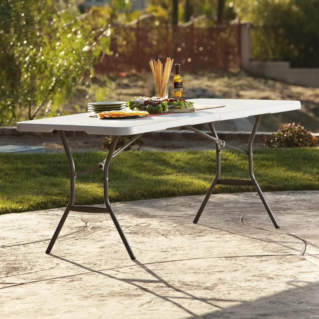 Lifetime Folding Table 183.8×76.2×73.7 cm White – Foldable with Carry Handle