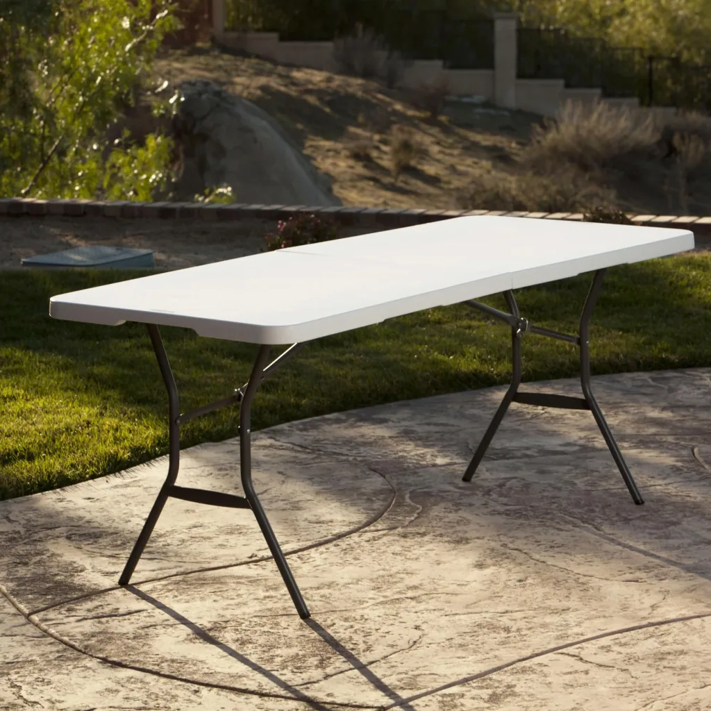 Lifetime Folding Table 183.8×76.2×73.7 cm White – Foldable with Carry Handle