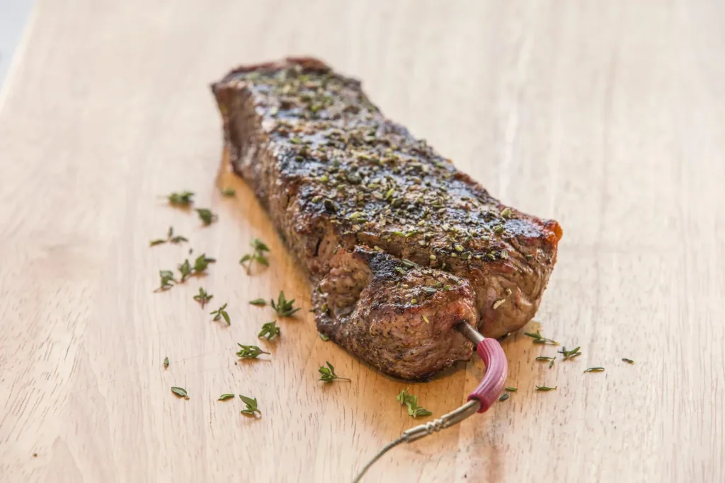 Measuring probe for grilled food