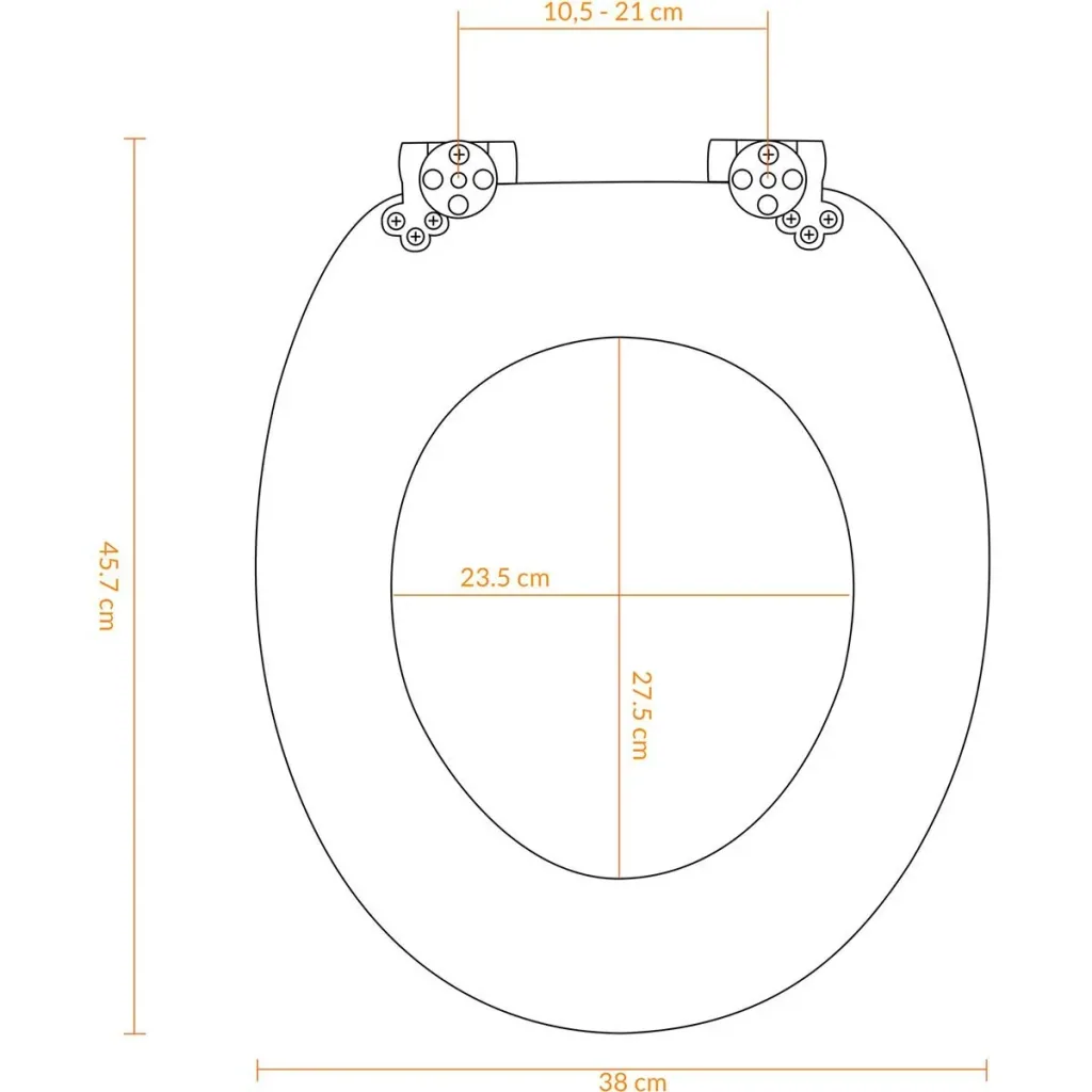 Toilet seat/ WC seat - Black - with Soft Close