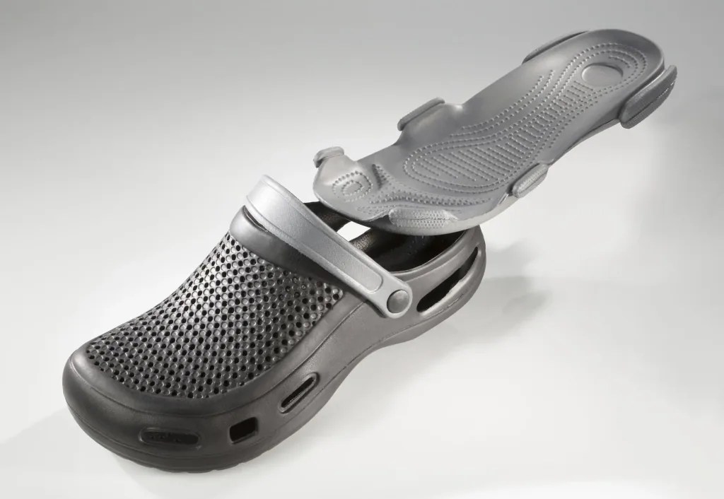 Leisure mules with removable footbed, color black/grey, size 39
