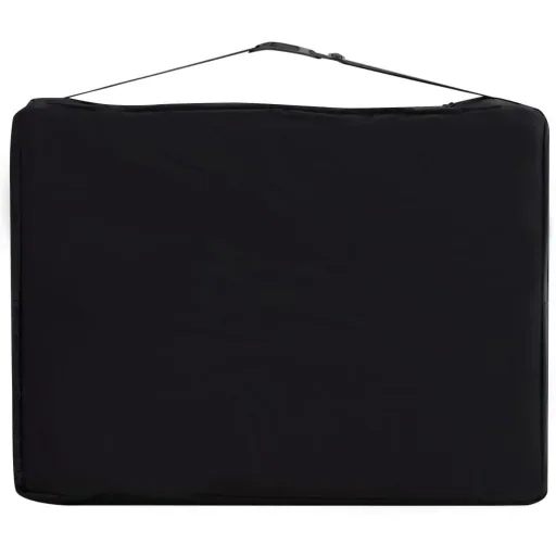 Folding massage table 2 zones aluminum frame black and white