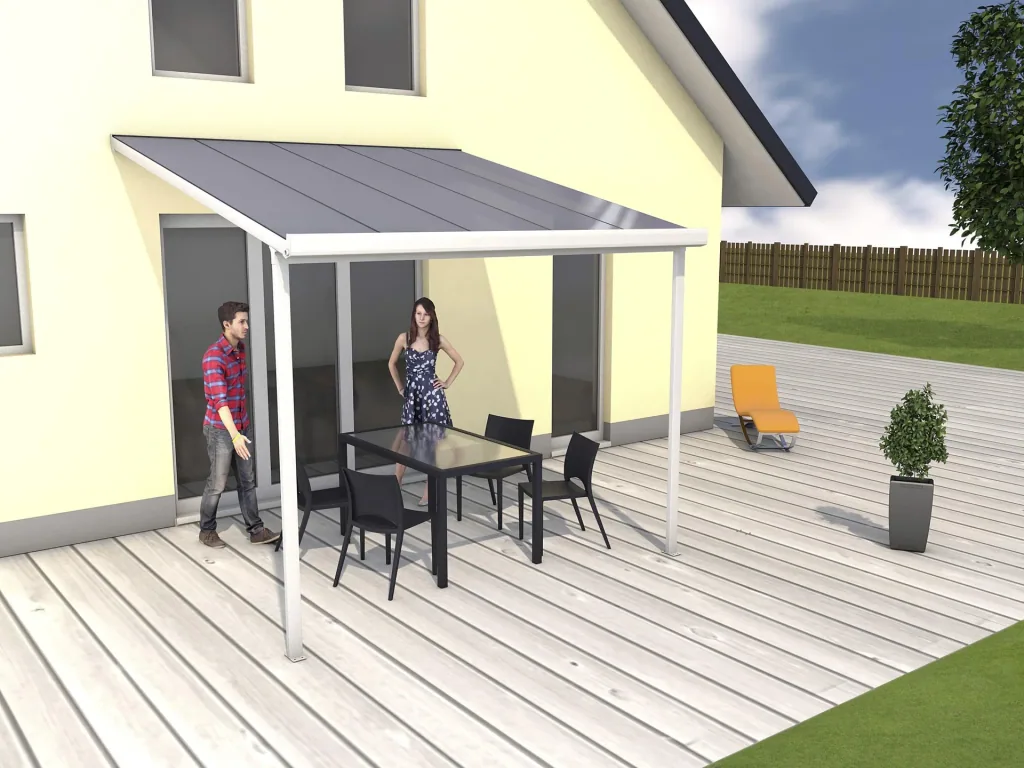 Patio roof kit, color white, 4260 x 3060 mm