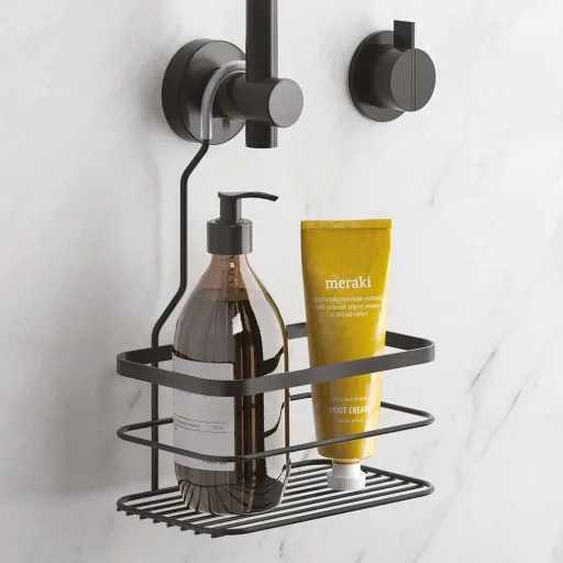 Shower boy small "Origin Lava", black, matte, 20 x 12 x 29 cm