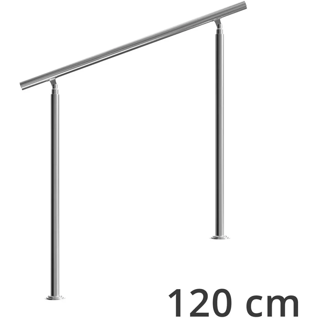 Railing - stainless steel - silver - 107.5 x 120 cm